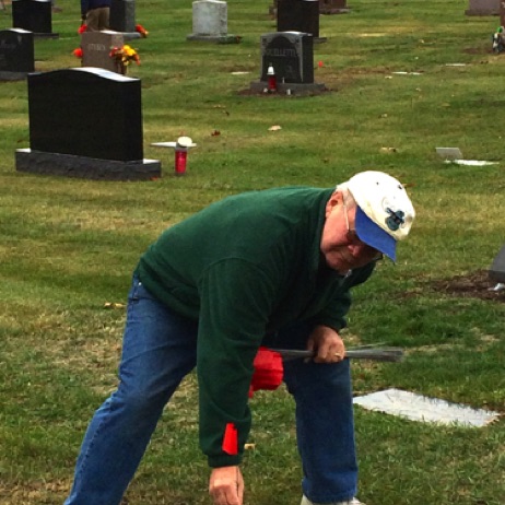 flags had to be placed early
at every Veterans gravesite